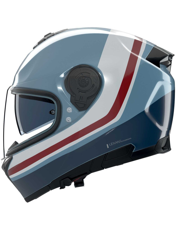 Nolan N80-8 Integral-Motorradhelm Incline 352 Grau/Glänzend Blau - 2 Nolan N80-8 Integral-Motorradhelm Incline 352 Grau/Glänzend Blau - 2