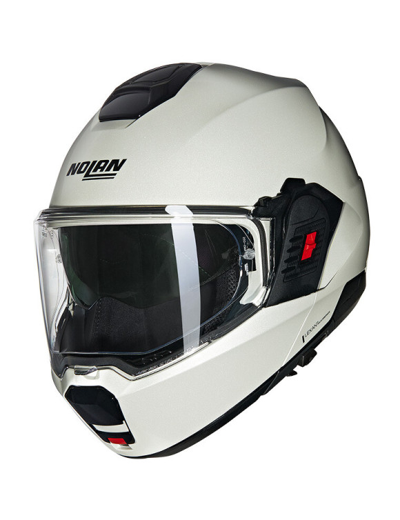 Casque de moto modulaire Nolan N120-1 Classic Nobile 320 blanc brillant - 1 Casque de moto modulaire Nolan N120-1 Classic Nobile 320 blanc brillant - 1