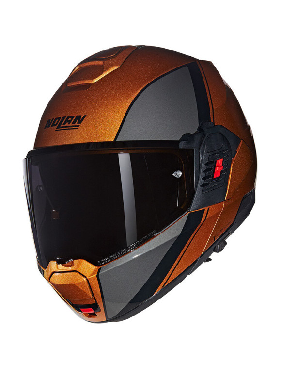 Casque de moto modulaire Nolan N120-1 Peinture spéciale 343 Ocre/Noir brillant - 1 Casque de moto modulaire Nolan N120-1 Peinture spéciale 343 Ocre/Noir brillant - 1