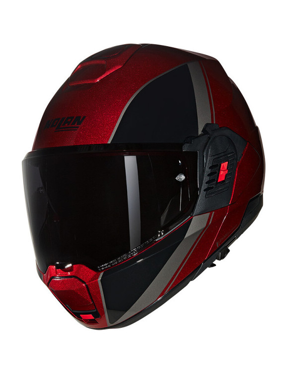 Nolan N120-1 Modular Motorcycle Helmet Special Paint 344 Red/Black Glossy - 1