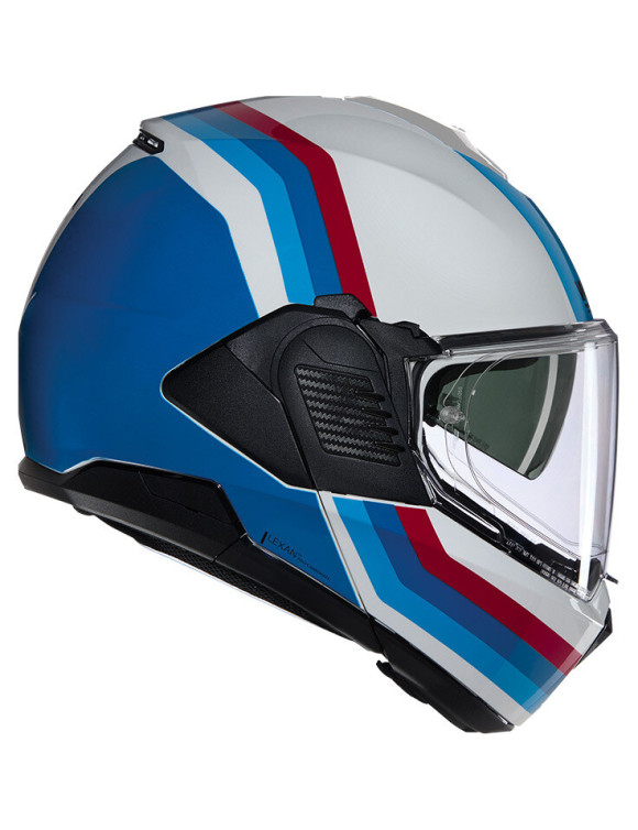 Casque Moto Modulaire Nolan N120-1 Lineo 347 Blanc/Bleu/Rouge Brillant - 3 Casque Moto Modulaire Nolan N120-1 Lineo 347 Blanc/Bleu/Rouge Brillant - 3
