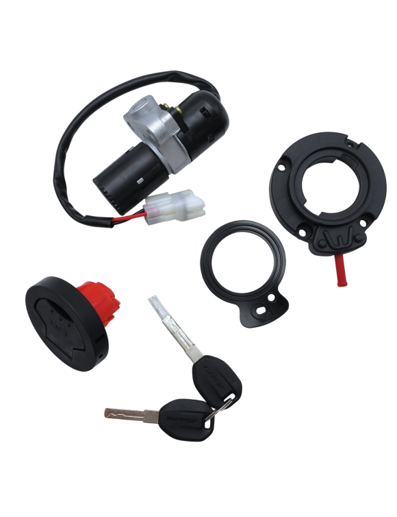 Complete Lock Assembly Kit with Keys V2222005 for MY25 Fantic XM 50 E5+ / XE 50 E5+ - 2