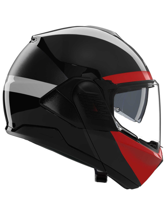 Casco de Moto Modular Nolan N120-1 Blocco 357 Negro/Rojo Brillante - 6