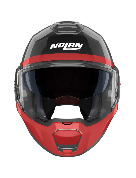 Casco de Moto Modular Nolan N120-1 Blocco 357 Negro/Rojo Brillante - 2
