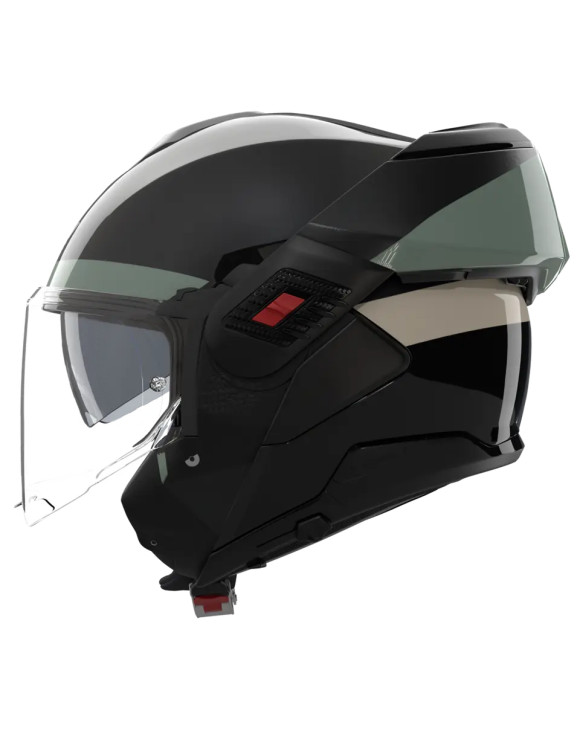 Casco de Moto Modular Nolan N120-1 Blocco 358 Negro/Verde Brillante - 3