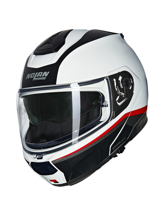 Nolan N100-6 Incognito 344 White Glossy Modular Motorcycle Helmet - 1 Nolan N100-6 Incognito 344 White Glossy Modular Motorcycle Helmet - 1