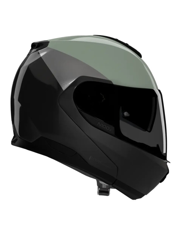 Casco de Moto Modular Nolan N100-6 Pintura Especial 356 Negro/Verde Mate - 4