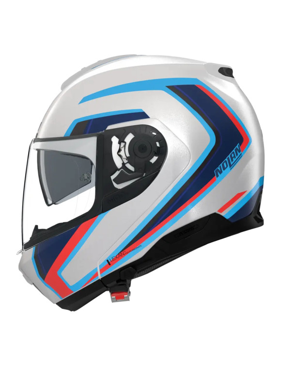 Casco de Moto Modular Nolan N100-6 Radiante 358 Blanco Perla/Negro/Rojo Metalizado - 2