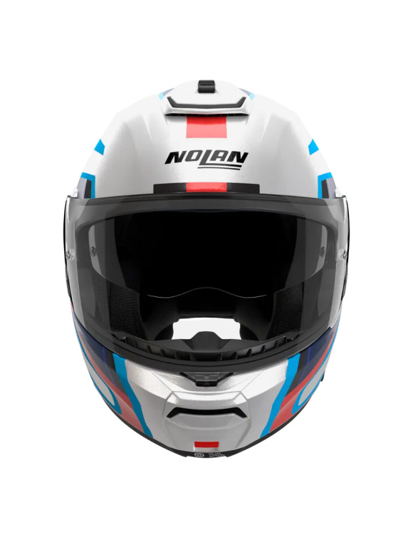 Casco de Moto Modular Nolan N100-6 Radiante 358 Blanco Perla/Negro/Rojo Metalizado - 4
