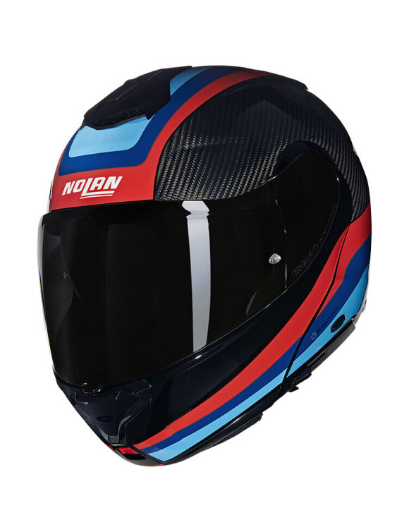 Nolan X-1005 Ultra Carbon Gran Tour 348 Black/Blue Glossy Modular Motorcycle Helmet - 1