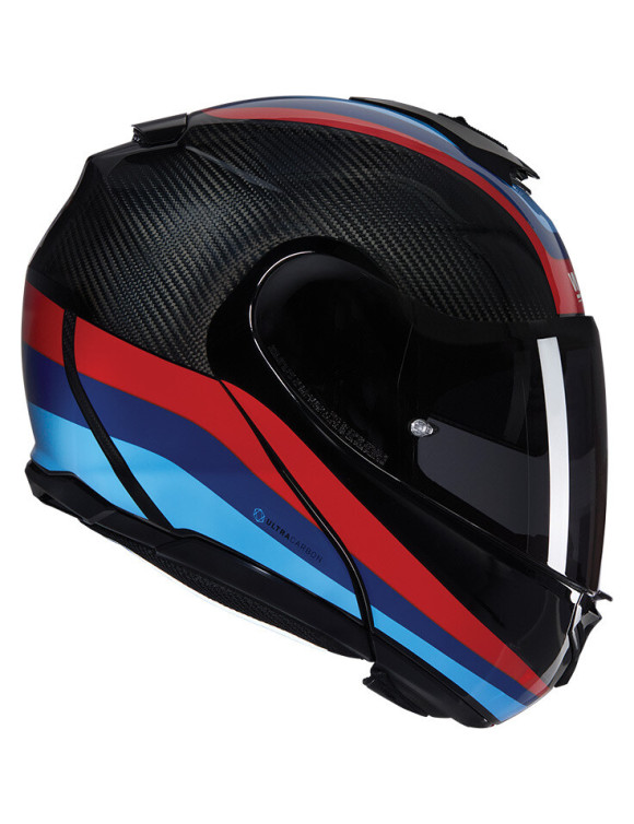 Nolan X-1005 Ultra Carbon Gran Tour 348 Black/Blue Glossy Modular Motorcycle Helmet - 3