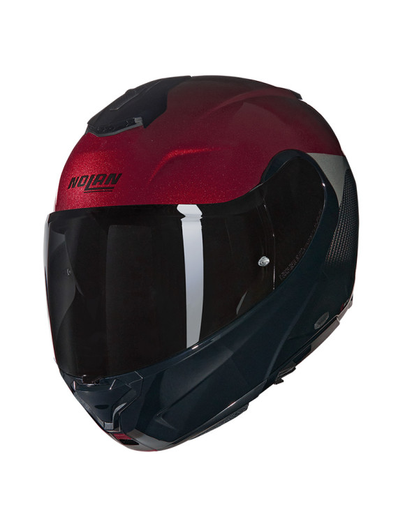 Nolan X-1005 Ultra Carbon Modular Motorcycle Helmet Special Painting 341 Black/Glossy Red - 1