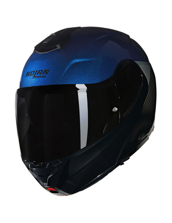 Casco Moto Modulare Nolan X-1005 Ultra Carbon Verniciatura Speciale 344 Black/Blue Lucido - 1 Casco Moto Modulare Nolan X-1005 Ultra Carbon Verniciatura Speciale 344 Black/Blue Lucido - 1