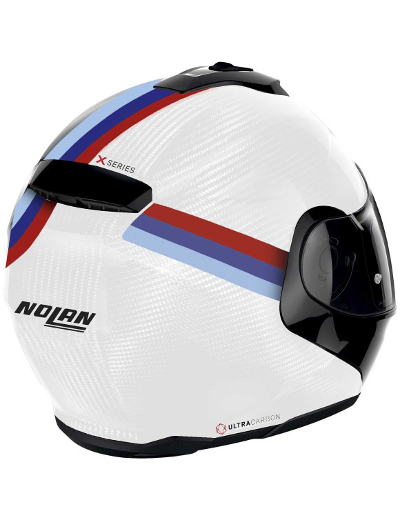Casque Moto Modulable Nolan X-1005 Ultra Carbon Gemini 349 Noir/Blanc/Bleu Brillant - 3 Casque Moto Modulable Nolan X-1005 Ultra Carbon Gemini 349 Noir/Blanc/Bleu Brillant - 3