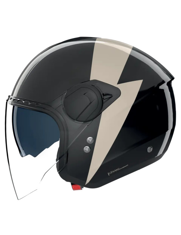Casco Moto Jet Nolan N20-2 Visor Impeto 344 Black/Ivory Lucido - 2