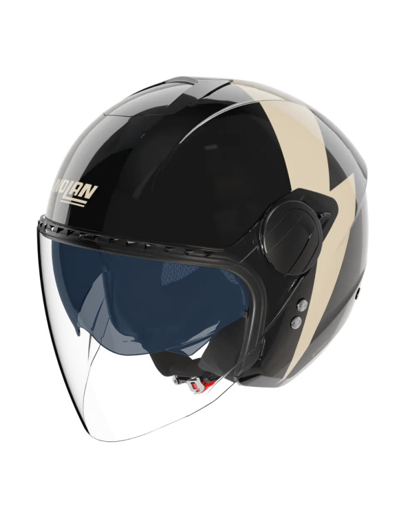 Casco Moto Jet Nolan N20-2 Visor Impeto 344 Black/Ivory Lucido - 1