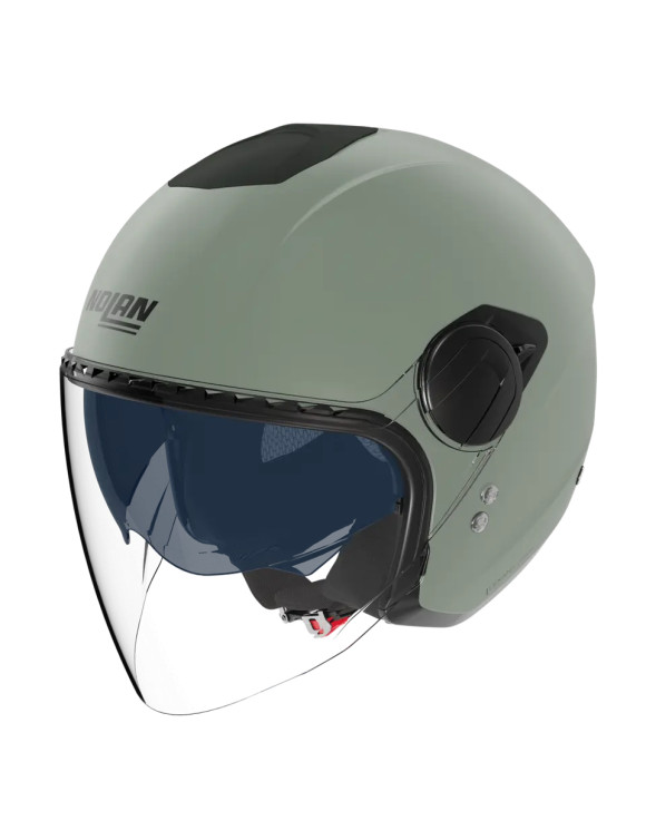 Casque Moto Jet Nolan N20-2 Visor Classique Nobile 337 Vert Mat - 1