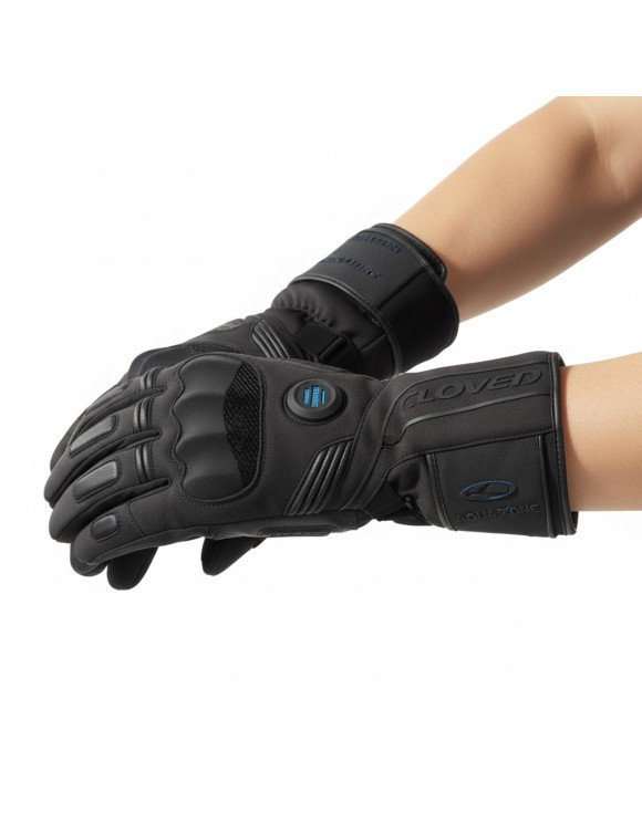 Guanti Moto da Uomo Clover Polar-2 WP Black - 3