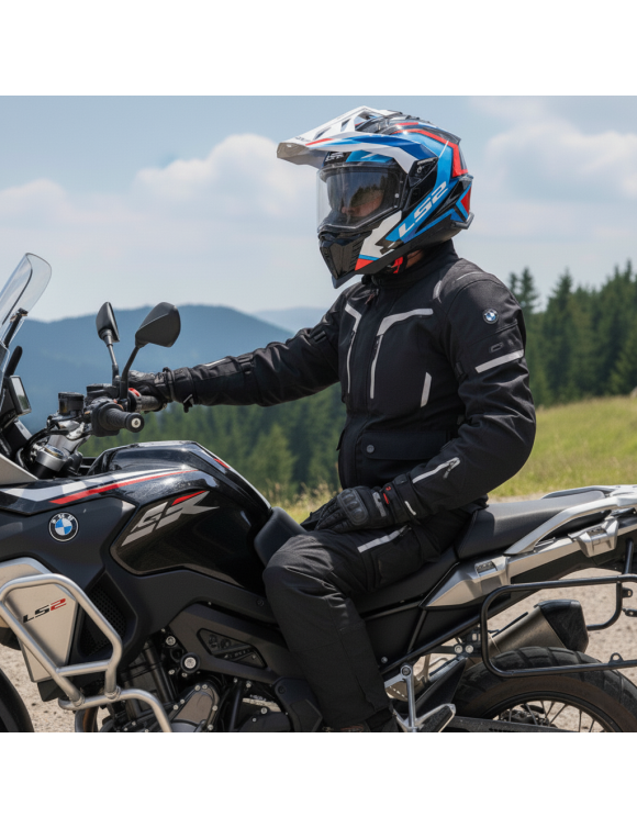 Casque Moto Intégral LS2 MX701 Explorer Hexa Bleu/Blanc/Rouge Brillant - 3