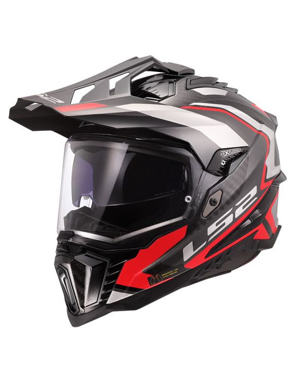 Casco de Moto Integral LS2 MX701 Explorer Carbon Frontier 2 Rojo Brillante 467016408 - 1 Casco de Moto Integral LS2 MX701 Explorer Carbon Frontier 2 Rojo Brillante 467016408 - 1