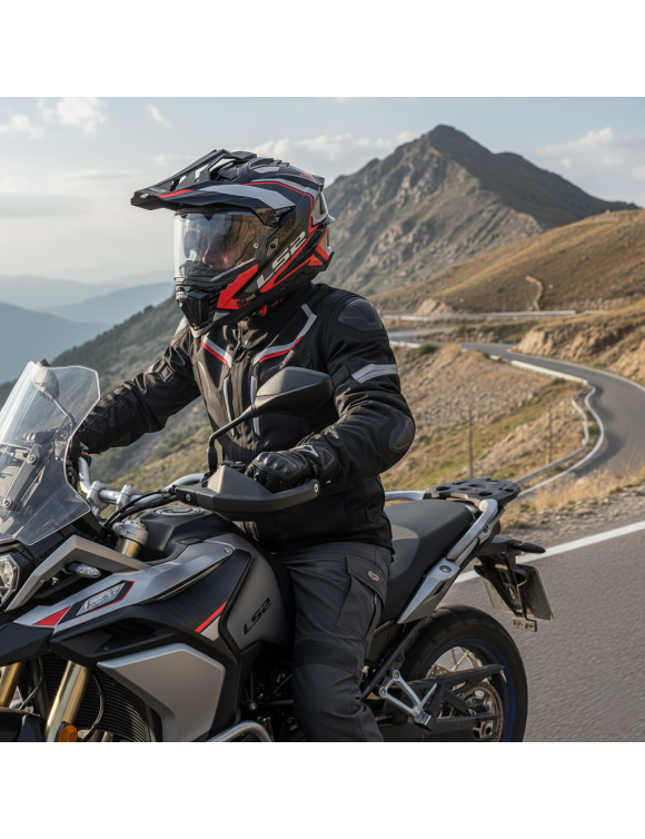 Casco de Moto Integral LS2 MX701 Explorer Carbon Frontier 2 Rojo Brillante 467016408 - 3 Casco de Moto Integral LS2 MX701 Explorer Carbon Frontier 2 Rojo Brillante 467016408 - 3