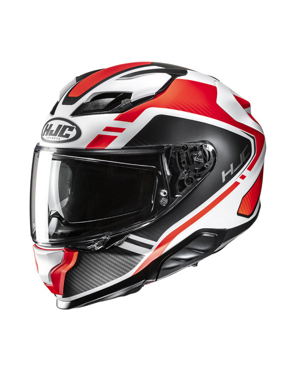 Casque Moto Intégral HJC F71 Tozz MC6HSF Blanc/Orange Mat - 1