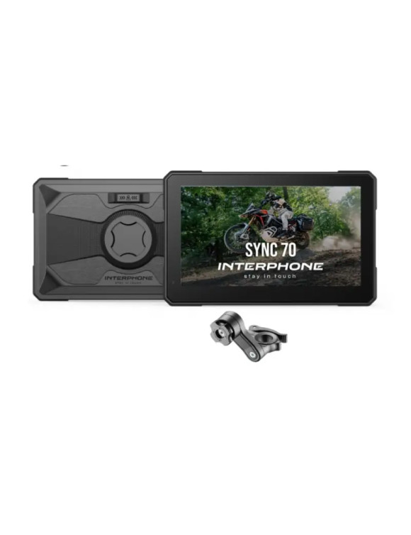 Interphone Sync70 Essential 7" Smart Display for Motorcycles - 8018080494673 - 1