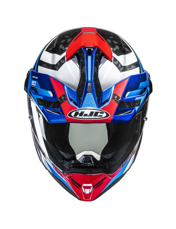 Casque Moto Intégral HJC RPHA60 Dakar MC21 Bleu/Blanc/Rouge Brillant - 2 Casque Moto Intégral HJC RPHA60 Dakar MC21 Bleu/Blanc/Rouge Brillant - 2