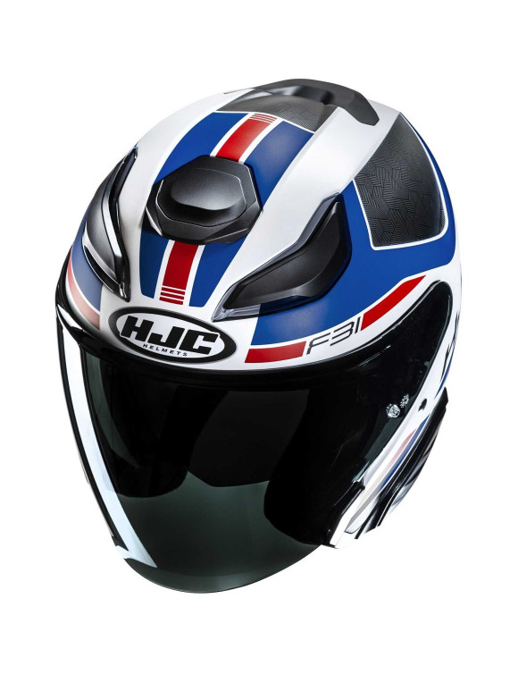 Casco de Moto Jet HJC F31 Ceron MC21SF Negro/Blanco/Azul Mate - 2 Casco de Moto Jet HJC F31 Ceron MC21SF Negro/Blanco/Azul Mate - 2