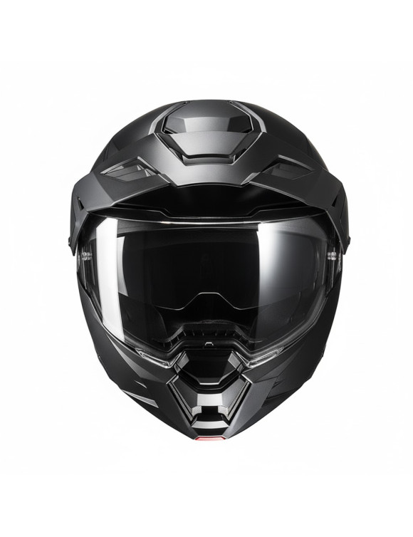 HJC I80 Solid Semi Flat Black Matt Modular Motorcycle Helmet - 2