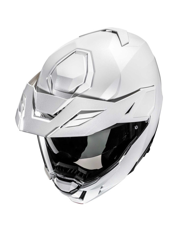 Casque Moto Modulable HJC I80 Solid Blanc Perlé Brillant - 2