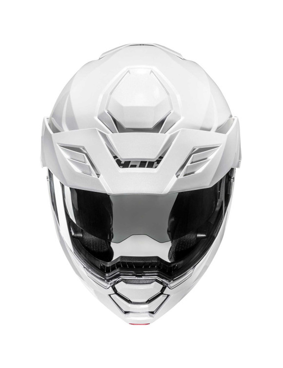 HJC I80 Solid Pearl White Gloss Modular Motorcycle Helmet - 4