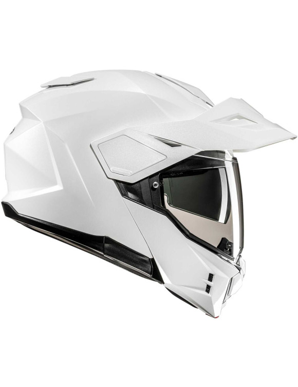 Casco de Moto Modular HJC I80 Solid Blanco Perla Brillante - 5