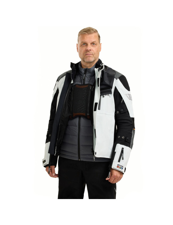 Rukka Flexo-R Light Grey/Black Men's Touring Motorcycle Jacket - 8