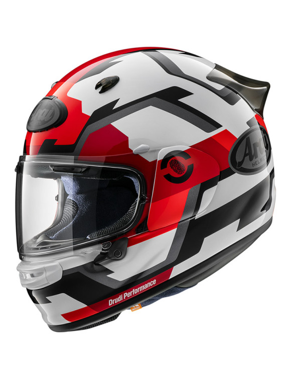 Casque Moto Intégral Arai Quantic Face Race Blanc/Rouge Brillant AR3115FR - 1 Casque Moto Intégral Arai Quantic Face Race Blanc/Rouge Brillant AR3115FR - 1