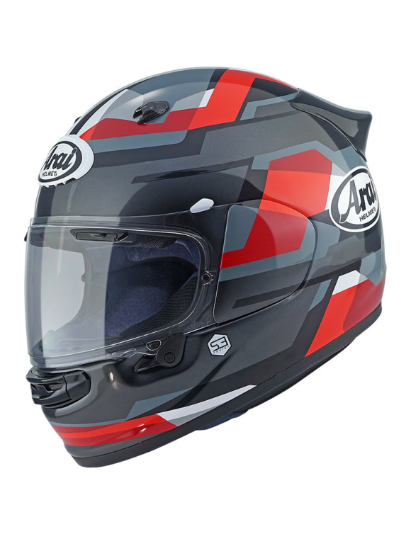 Arai Quantic Abstract Red Glossy Full-Face Motorcycle Helmet AR3115AR - 1 Arai Quantic Abstract Red Glossy Full-Face Motorcycle Helmet AR3115AR - 1