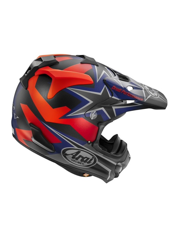 Casco Moto Integrale Arai MX-V EVO Stars&Stripes Dark Red/Blue - 2 Casco Moto Integrale Arai MX-V EVO Stars&Stripes Dark Red/Blue - 2