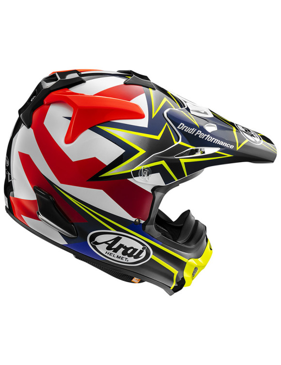 Arai MX-V EVO Stars&Stripes Fluor Yellow Full Face Motorcycle Helmet - 2