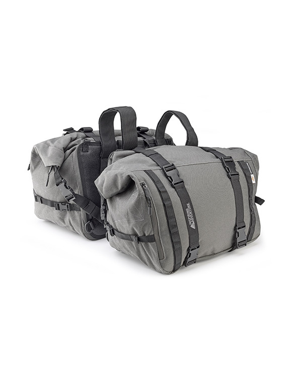 Coppia Borse Laterali Kappa RA316 Canvas Grigio Impermeabili - 1