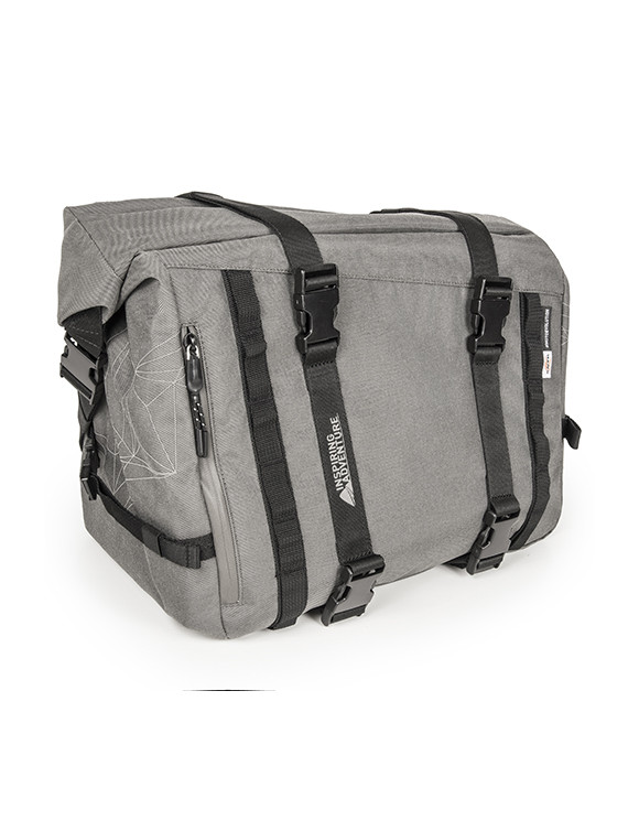 Kappa RA316 Grey Canvas Waterproof Side Bags Pair - 6 Kappa RA316 Grey Canvas Waterproof Side Bags Pair - 6