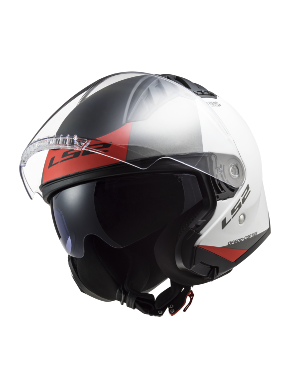 LS2 OF600 Copter II Urbane Matt White Red Matte Jet Motorcycle Helmet - 3 LS2 OF600 Copter II Urbane Matt White Red Matte Jet Motorcycle Helmet - 3