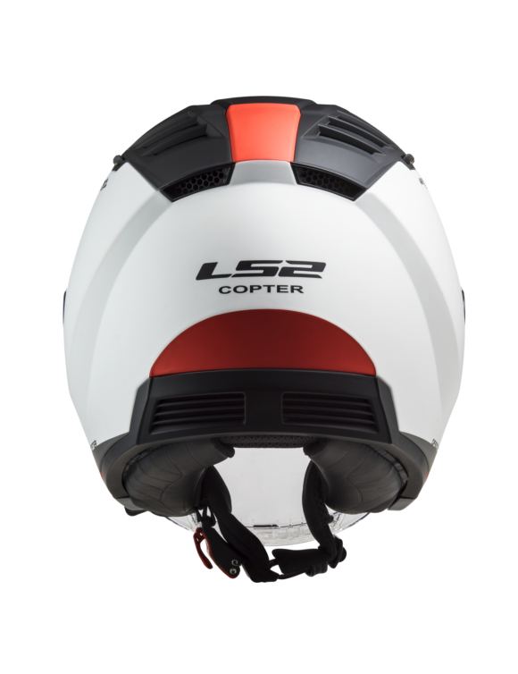 LS2 OF600 Copter II Urbane Matt White Red Matte Jet Motorcycle Helmet - 4 LS2 OF600 Copter II Urbane Matt White Red Matte Jet Motorcycle Helmet - 4