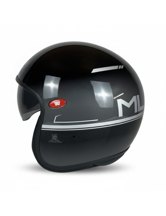 Casque Moto Jet Royal Enfield Aviator Gris/Noir Brillant - 3 Casque Moto Jet Royal Enfield Aviator Gris/Noir Brillant - 3