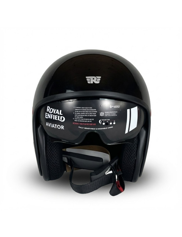 Casque Moto Jet Royal Enfield Aviator Gris/Noir Brillant - 2 Casque Moto Jet Royal Enfield Aviator Gris/Noir Brillant - 2