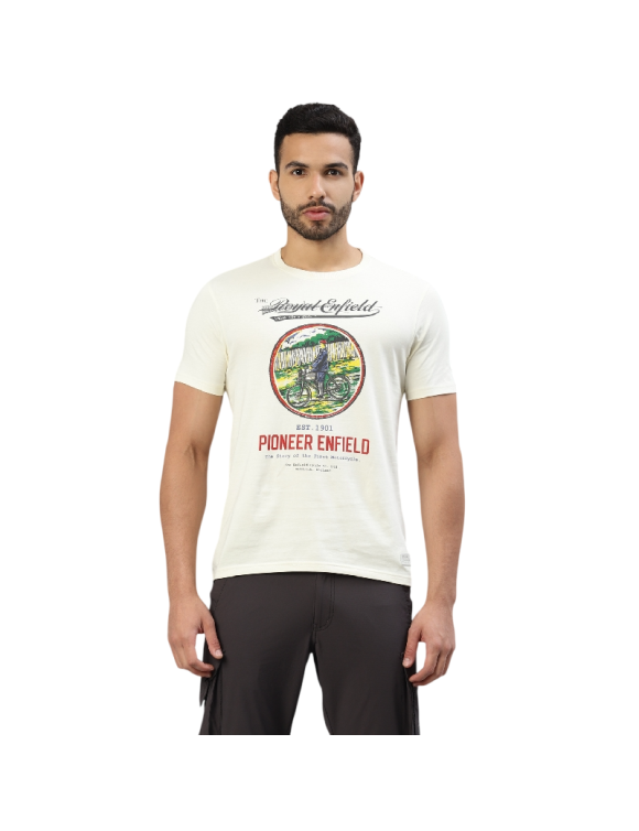 Camiseta de Hombre Royal Enfield Pioneer Blanca - 1