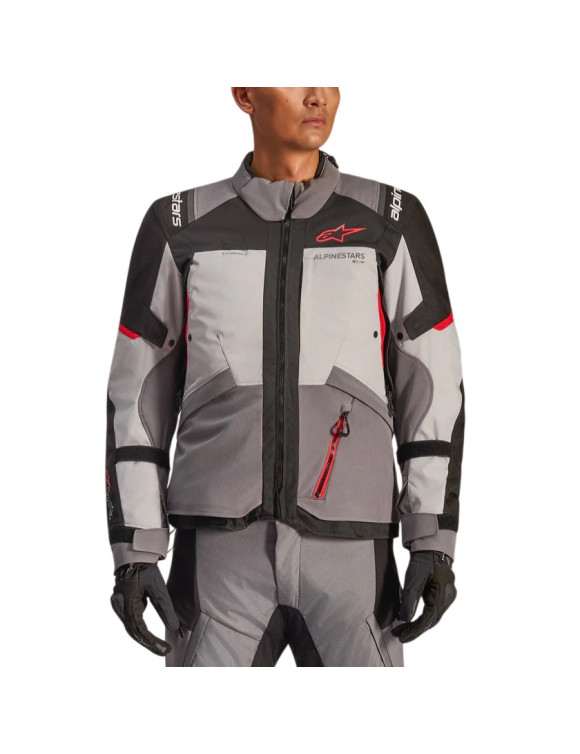 Alpinestars Andes V4 Drystar® Men's Motorcycle Jacket - Grey/Red - 1 Alpinestars Andes V4 Drystar® Men's Motorcycle Jacket - Grey/Red - 1