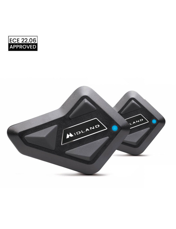Midland BT Mini Double Universal Bluetooth Helmet Intercom - 2 Midland BT Mini Double Universal Bluetooth Helmet Intercom - 2