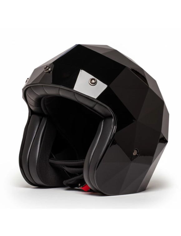 Casco Moto Jet Holyfreedom Stealth Black Diamond Lucido - 1