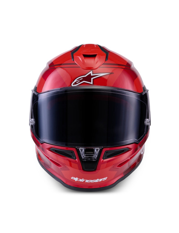 Casque Intégral Moto Alpinestars S-R7 A-Core Rouge/Blanc Brillant - 3