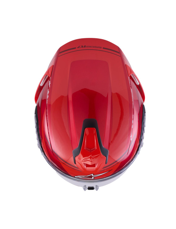 Casco Moto Integrale Alpinestars S-R7 A-Core Red/White Lucido - 6 Casco Moto Integrale Alpinestars S-R7 A-Core Red/White Lucido - 6